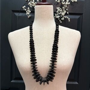 Elegant Black Beaded Necklace